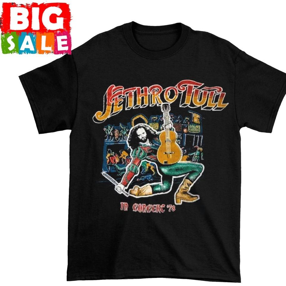 Новая футболка Jethro Tull 1978 года Черная Все размеры Футболка S-234XL E091