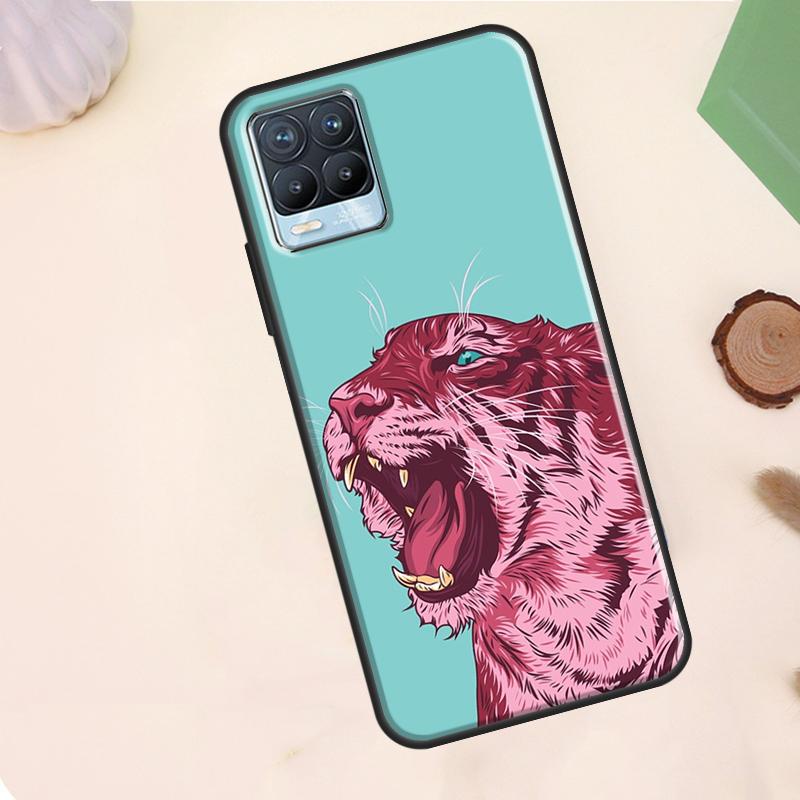 Animal Tiger Art Case For Realme C55 C53 C33 C63 C61 C51 C65 C67 C71 C75 11 12 13 14 15 Pro Plus GT6 GT7 Pro