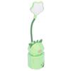 Kids Reading Light Cute Design USB Charging Warm Light 360 Degrees Gooseneck Adjustment Safe Material Kids LampGreen