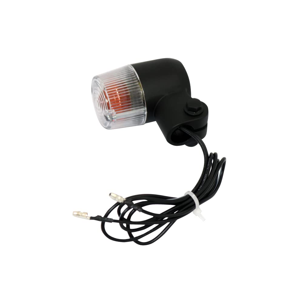 Universal Round Mini European Turn Signals, Black/Clear, Set of 2
