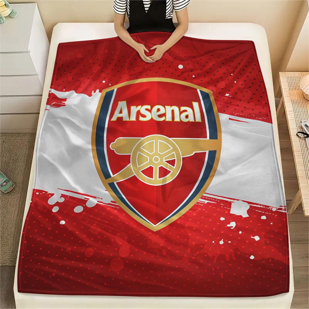 1PC Arsenal F Patterned Flannel Blanket Suitable For All Seasons for Home Decor Warmth and Comfort Gifts Holiday Present