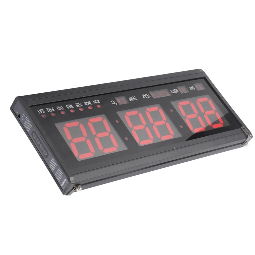 Digital Wall Clock LED Time Calendar Temperature Desk Table Clocks Home Supplies