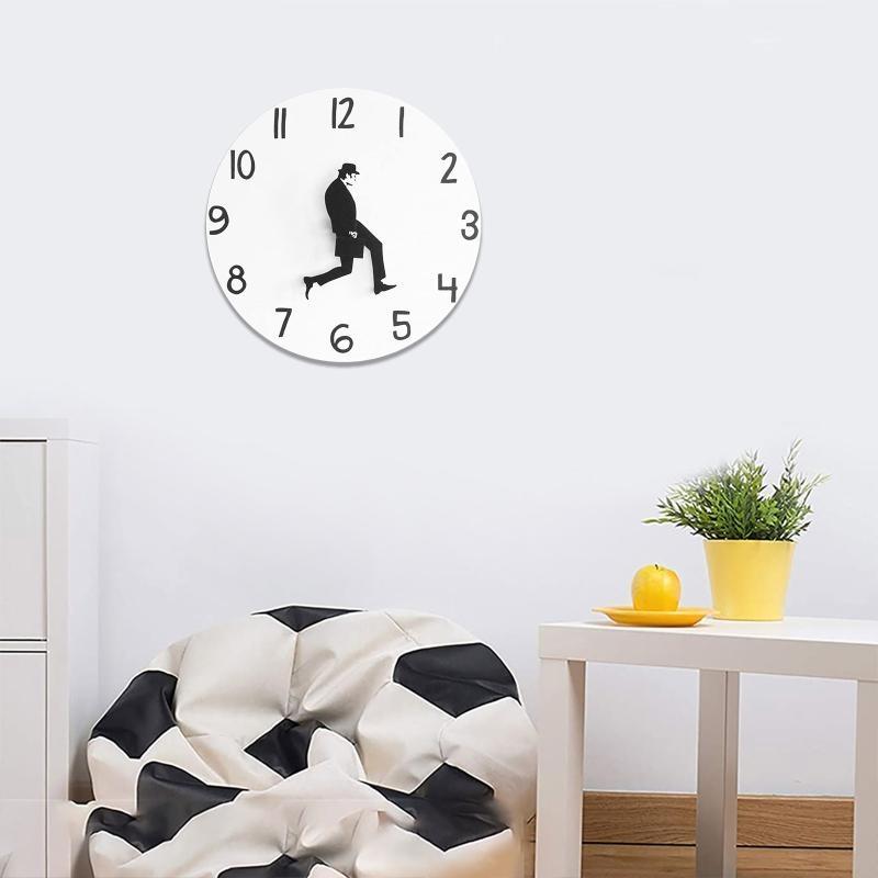 62KD Comedy Inspireds Ministrys Of Silly Walk Wall Clock Comedian Home Decoration Novelty