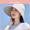Шикарная хлопковая шляпа от солнца с широкими полями и открытым верхом для дам, защита от УФ-лучей