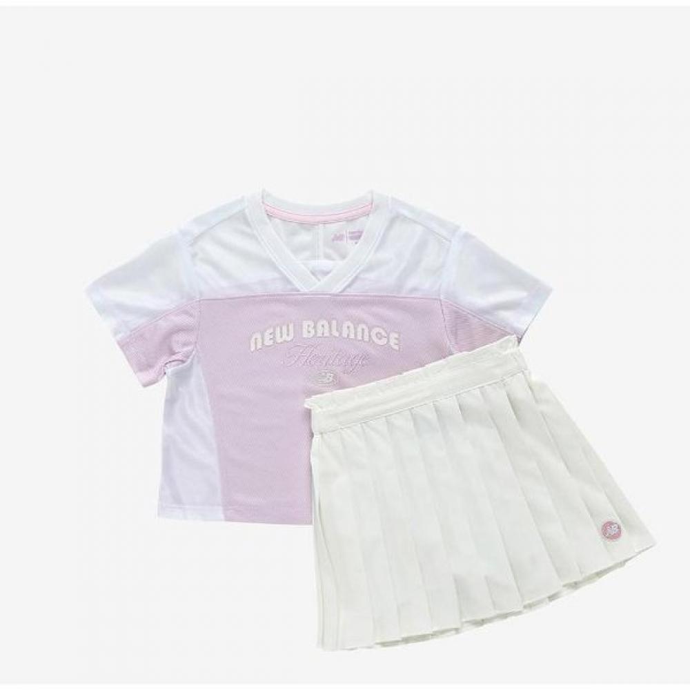 New Balance Детская сетчатая юбка с коротким рукавом для девочек B1 Nk9yf2122g 10