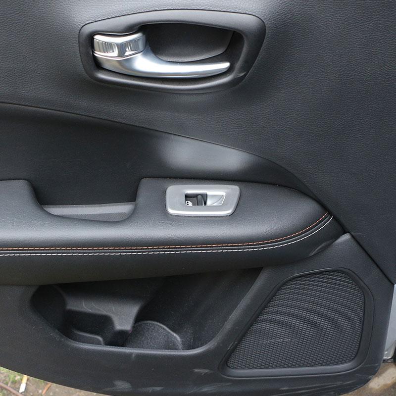 Для Jeep Compass LHD второго поколения 2017 2018 хромированное оконное стекло, кнопка подъема панели, накладка