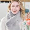 Rex Rabbit Fur Scarf Female Double-sided Wild Autumn and Winter Thickening Scarf Fur Collar Plush Bib Korean Imitation Fur
