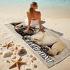 1PC Custom Name Pug Dog Dreamscape Beach Towel Highly Absorbent And Sand-Resistant Towel for Swimming, Pool, Yoga, And Travel Lightweight