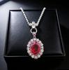 Роскошная задняя крышка цвета голубиного яйца для haute couture, вся усыпанная бриллиантами, для создания изумрудно-рубинового подвесного ожерелья, легкая роскошь, высокое чувство
