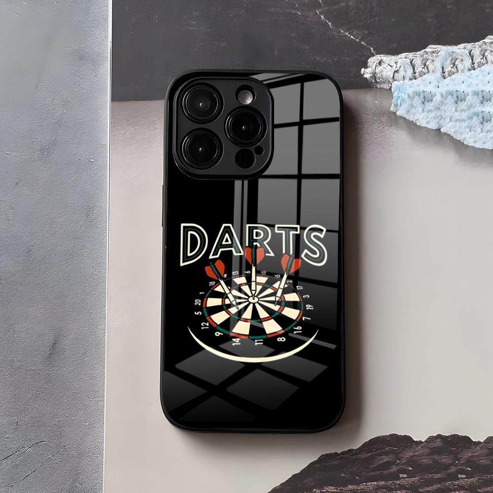 Playroom Dart Printed Phone Case For IPhone 17 Air 16 E Pro Max 15 14 13 Mini 12 Pro 11 Max Plus Black Glass Cover