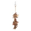 Bird Bark Chew Toys Natural Bite Resistant Relieve Boredom Hanging Chewing Toys for Parrots