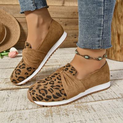 Новые повседневные спортивные туфли на плоской подошве со шнуровкой с леопардовым принтом женские внешнеторговые большого размера четырехсезонные одинарные туфли трансграничные кроссовки