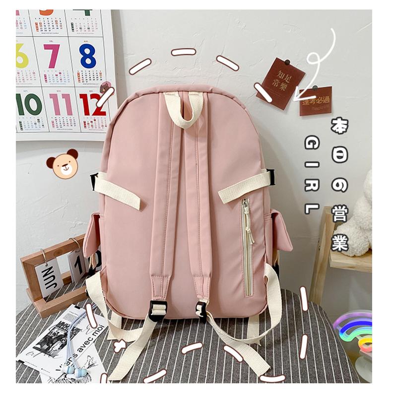 Женский рюкзак Harajuku, школьный рюкзак для девочек-подростков, женские большие дорожные сумки для ноутбука, кавайный студенческий холщовый рюкзак