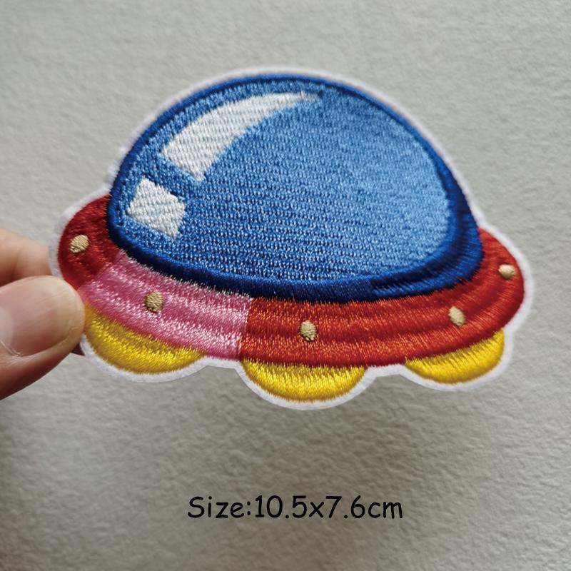 DIY UFO Patch Iron On Patches On Clothes Heat-adhesive Embroidered Patches For Clothing Alien Patch For Clothes Jackets