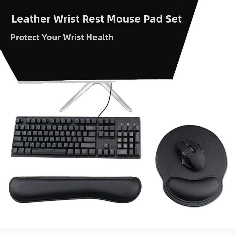 2Pcs/Set Non-Slip Wrist Support Mouse Pad Slow Rebound Keyboard Hand Cushion Student