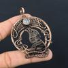 Black Rutile Gemstone Pure Copper Wire Wrapped Handmade Pendant Jewelry For Her