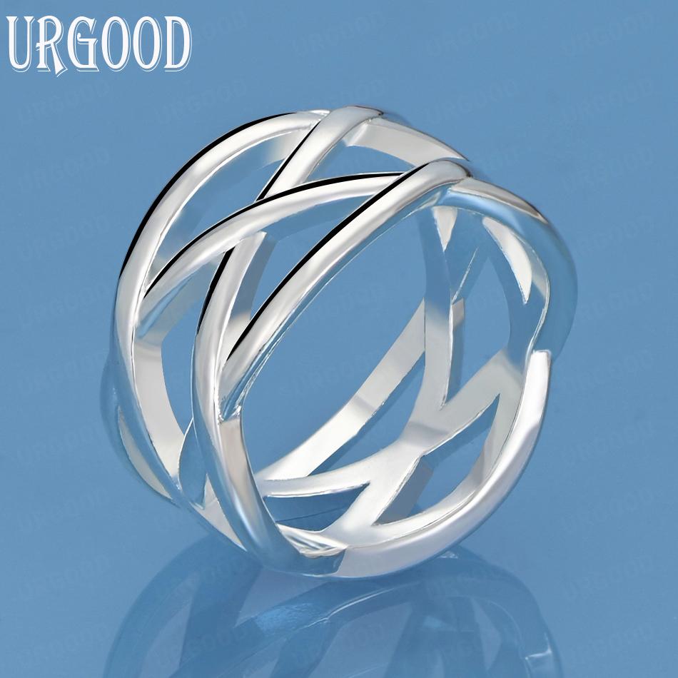 Свадебные украшения из стерлингового серебра 925 пробы, модное кольцо