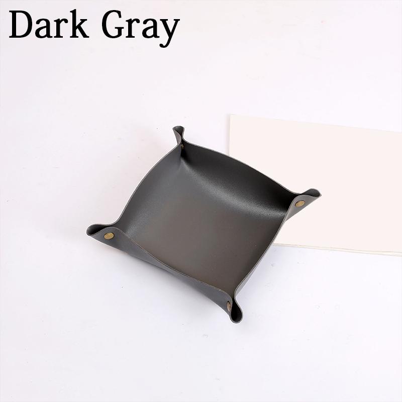 1 шт., ящик для хранения, лоток для хранения, украшение для дома, искусственная кожа, настольное хранилище, портативный