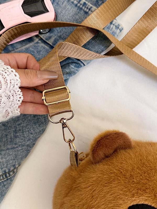 2025 Креативная милая мультяшная плюшевая сумка-кроссбоди в виде куклы – Мягкая, выдвижная, круглая на плечо