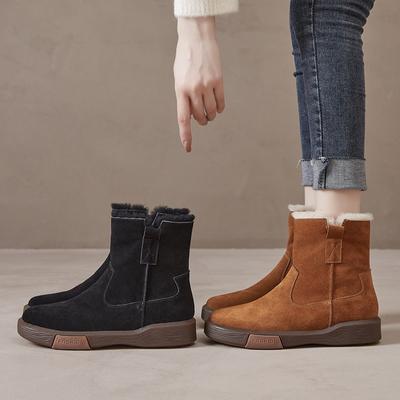 Кожаные ботинки Martin, зимние ботинки, хлопковая обувь