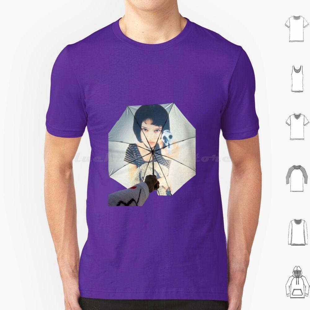 Leon The Professional Umbrella T Shirt Big Size 100 Cotton Leon Leon The Professional Movie Natalie Portman Mathilda Jean Reno