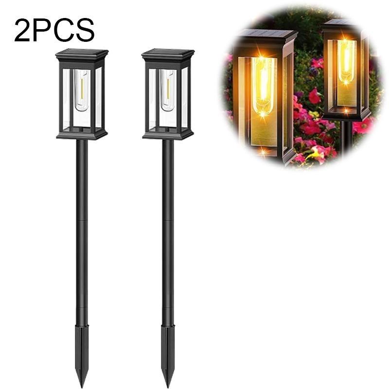 2 шт. Уличный солнечный газонный светильник, водонепроницаемый ландшафтный садовый светильник, декоративный канальный светильник, двор, передние и задние двери