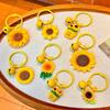 Motivational Sunflower Resin Keychain: First Place Bag Decoration Pendant