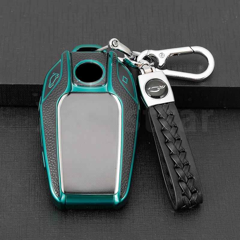 Car LED Display Key Cover Case Leather TPU for BMW G01 X3 X4 G02 G05 X5 G07 X7 G30 G12 G11 G32 G31 5 7 Series I8 I12 I15