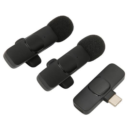 Беспроводной петличный микрофон 1 из 2 петличный микрофон поддерживает запись во время зарядки для прямой трансляции интервью