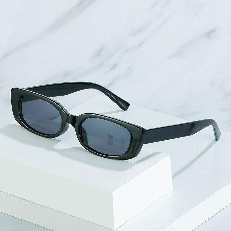 SO & EI модные маленькие прямоугольные солнцезащитные очки женские винтажные желе чайные зеленые трендовые мужские квадратные солнцезащитные очки с градиентом