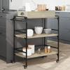 VidaXL Kitchen Trolley, Shelf with Wheels, Service Cart, Indoor Living Room Bathroom Storage Furniture, Oak 842342