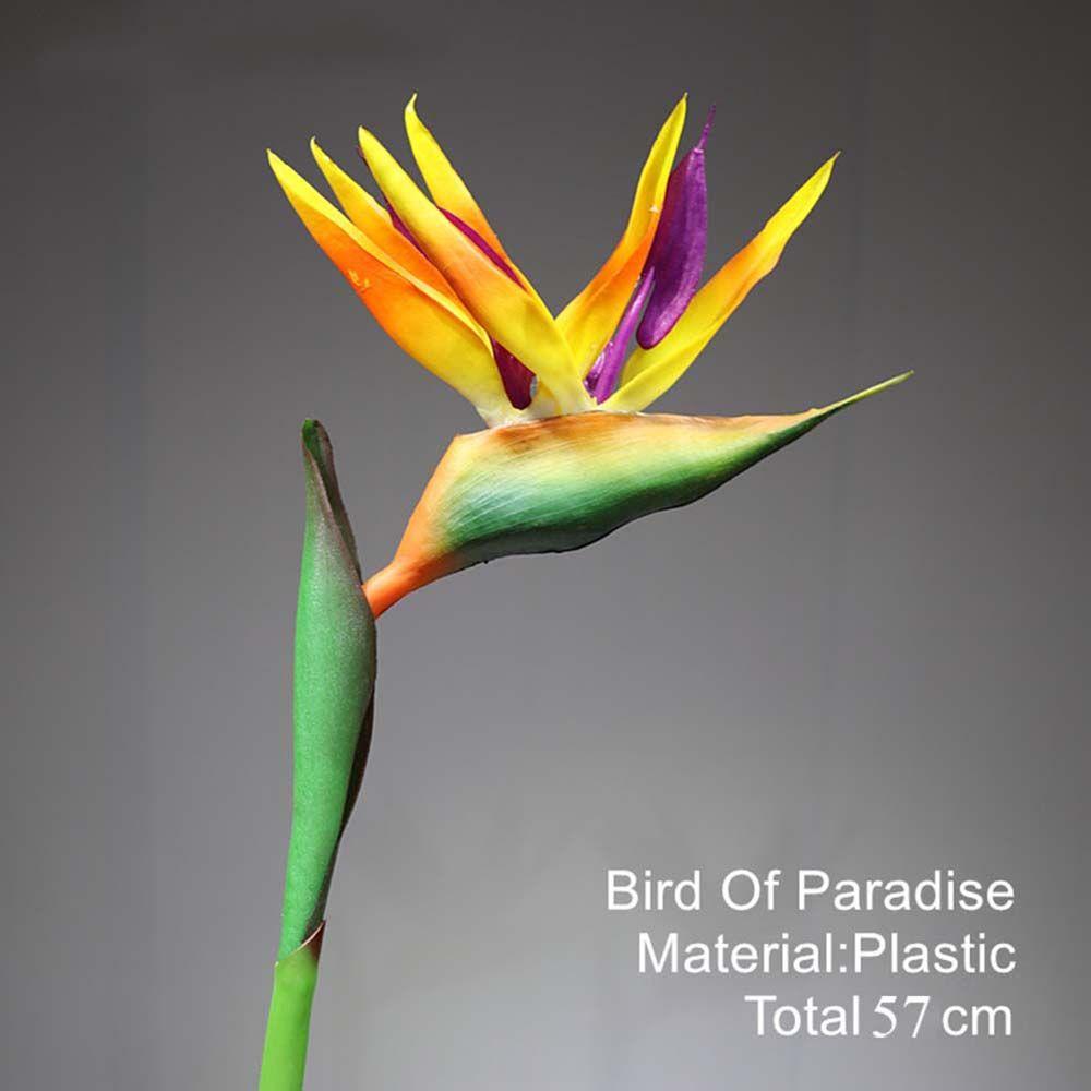 multi-coloured Artificial Decorations Natural Nearly Long Stem Silk Latex Flowers Crane Artificial  Flowers Tropical Flowers