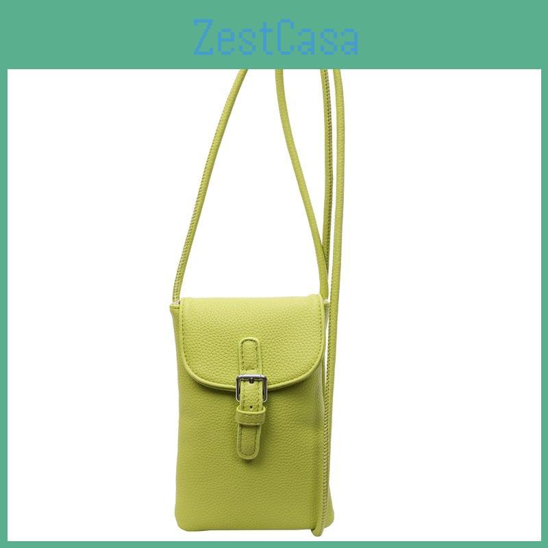 Women Pu Mini Crossbody Bag Phone Purse With Lock Clasp For Casual Outings Use