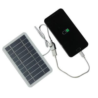 Солнечное зарядное устройство для телефона 2 Вт 5 В с USB-выходом для зарядки мобильного телефона-пауэрбанка для кемпинга на открытом воздухе