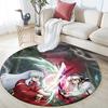 Inuyasha2 Round Area Rug,Carpet Rug for Living Room Bedroom Sofa Playroom Decor,Non-slip Floor Mat