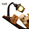 Mini Ghost Statue Halloween Reading Figurine, LED Light-up Street Light Resin with Statue, Cat Desktop Decoration for Holiday Party Book