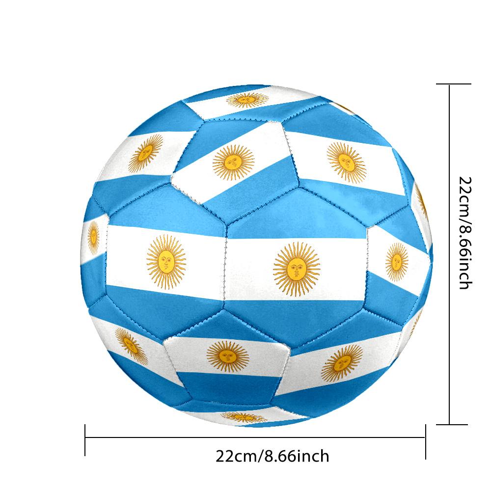 Argentinean Flag Design Soccer Ball Size 5 Football Machine Sewn Outdoor Universal Football Unique Gift for Soccer Lovers