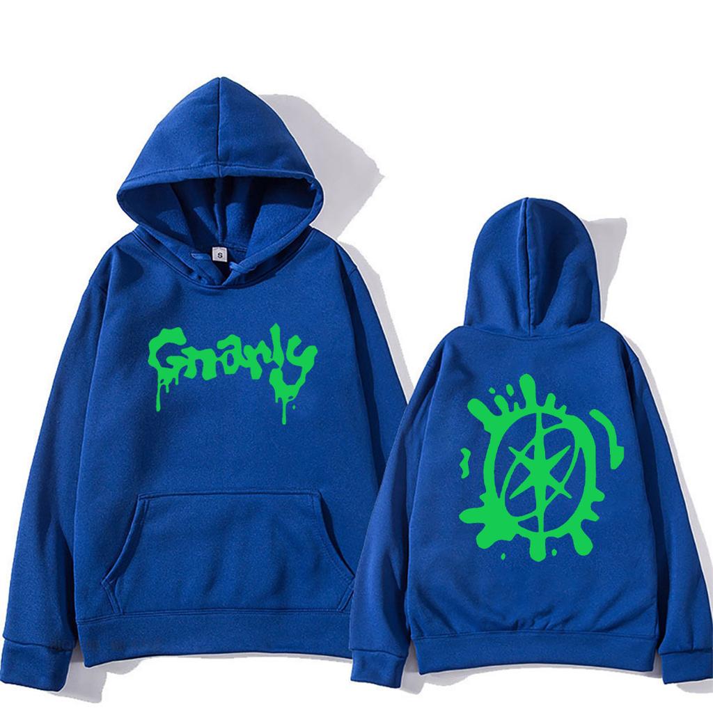 Green-drip Men Hoodie Front Neon Slime Text Print, Big Green Splash Star Symbol Back Graphic, Thick Fleece Pullover Sweatshirt for Urban Daily Outfits