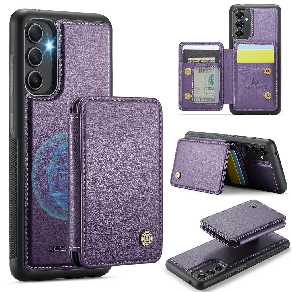 JEEHOOD J05 For Samsung Galaxy A54 5G Case Leather Mobile Cover with Detachable Magnetic Card Bag