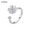 Классическое кольцо Lindon из медного сплава с цирконием, женские ювелирные изделия, свадебный подарок для вечеринки