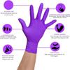 100PCS Purple Nitrile Gloves Thickened Disposable Gloves for Kitchen Household Cleaning Garden Mechanic Work Hair Salon Tattoo