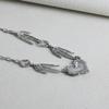 Exaggerated Gothic Necklace Thorn Love Heart Necklace Fashion Skull Claw Pendant  Y2K Accessories