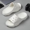 Summer New Fashionable Large-size One-word Drag Men's Thick-bottomed Breathable Slippers Couple's Outdoor Beach Men's Drag