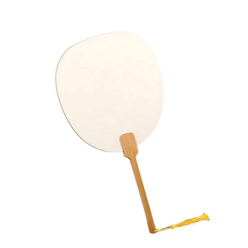 5Pcs Double-side Blank Paper Fan DIY Painting Hand Painting Graffiti Fans  Lacquer Fan