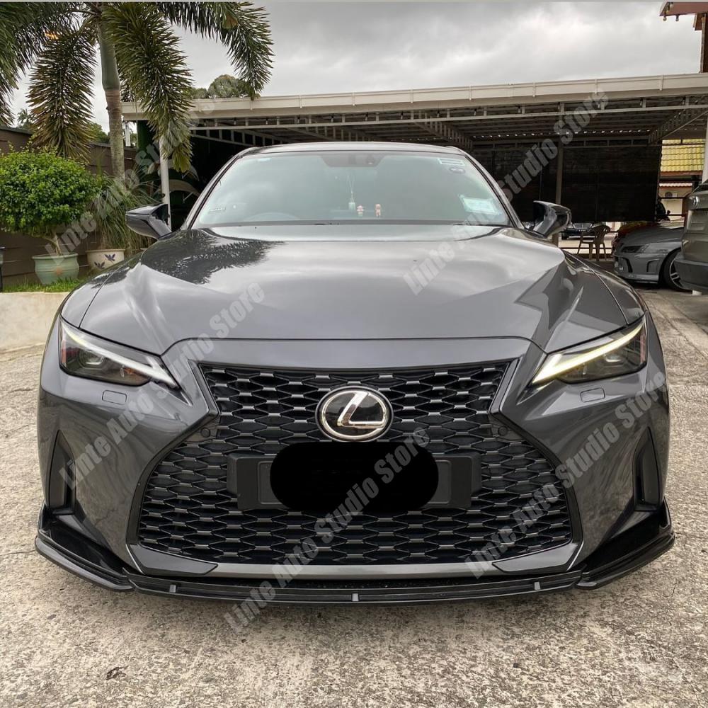 Передний бампер, губа, сплиттер, диффузор для Lexus IS 300 2021+ Комплекты обвеса Черный, неокрашенный, Высококачественный ABS, Тюнинг кузова