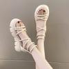 Fashion Woman Shoes Outdoor Strappy Sexy Beach Platform Sandals For Women Comfort Luxury Summer With Premium Offer Asian Size 2024