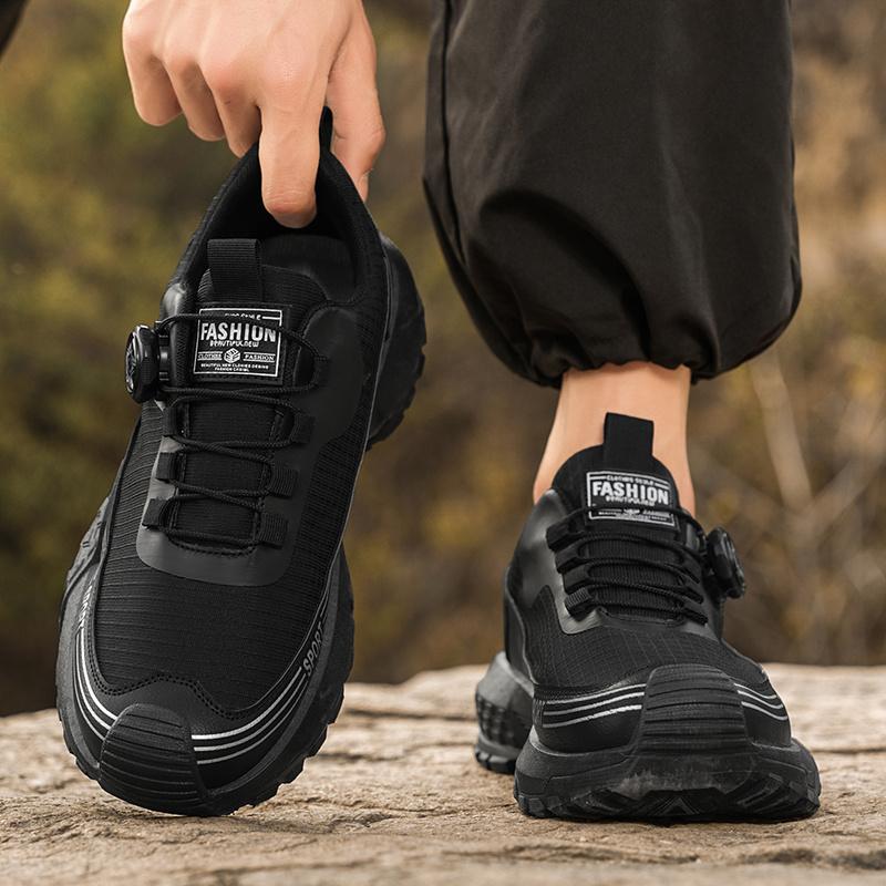 Поворотная пряжка, альпинистские треккинговые ботинки, мужские дышащие сетчатые, мужские уличные походные ботинки, противоскользящие, для ходьбы, кемпинга, спорта, трейлраннинга