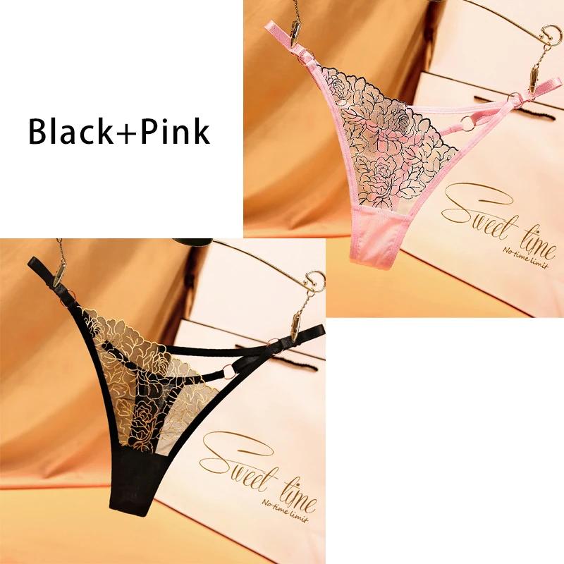 Dulasi Модные брюки-стринги с вырезом на талии и изысканной вышивкой, регулируемый пояс для женского нижнего белья 2271