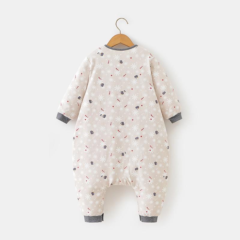 Winter Toddler Sleeping Bag With Leg Separation Cotton Warm Pajama Style Ages 1-3 Years