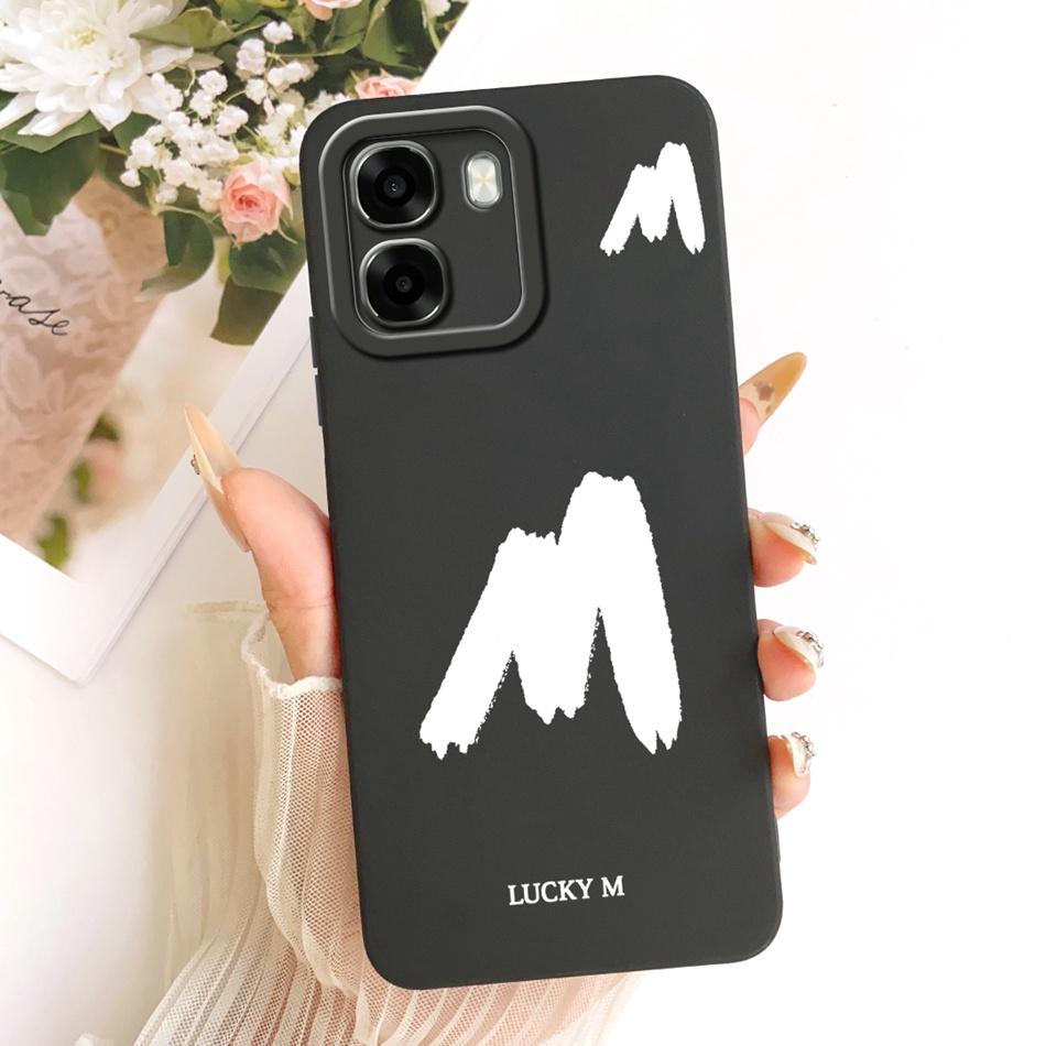 For OPPO A6X A6 A6T Pro 4G 5G 2026 Lucky Initial Letter Phone Case For Oppo A6 A6x A6t Soft Silicone Shockproof Cases Bumpers